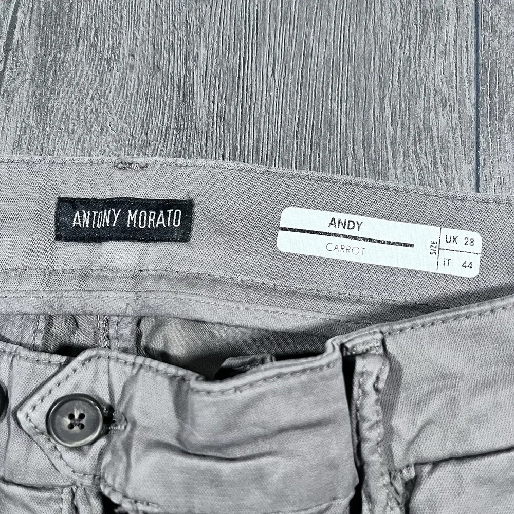 NEW Antony Morato Mens Cargo Pants 30x26 European Style Button Fly Army Green UK